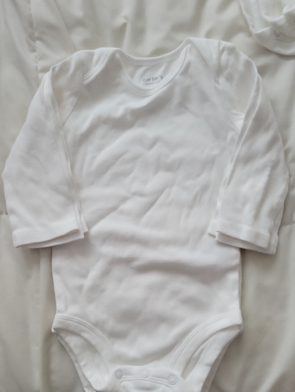 Carter's White Long Sleeve Baby Bodysuit 3-pack